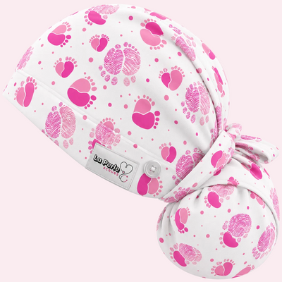Ponytail Cap - Baby Feet Print