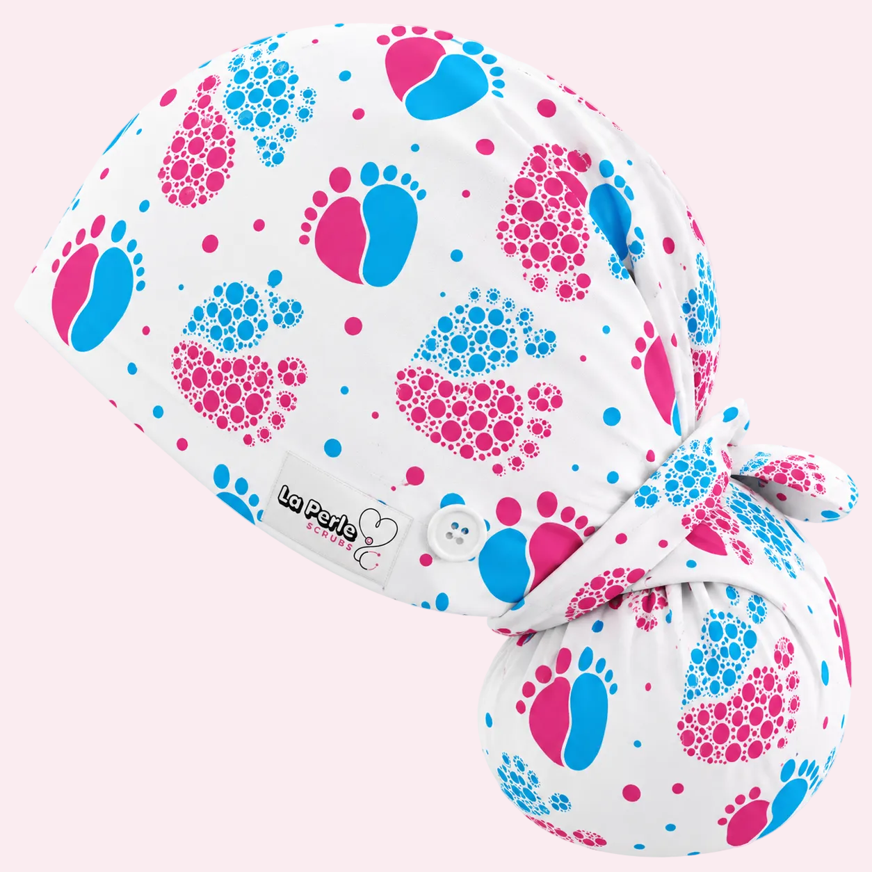 Ponytail Cap - Baby Feet White
