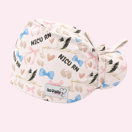 Bun Cap - NICU Stork Feet Moon